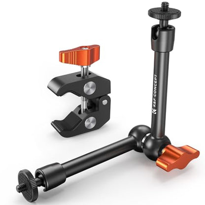K&F CONCEPT 9.8" Magic Arm Clamp Kit with 1/4" & 3/8" Thread Screw