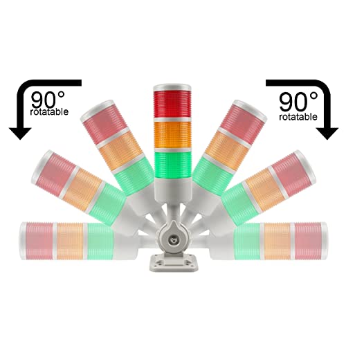 LED Signal Tower Stack Lights, Andon Warning Columns, Flashing/Steady Rotatable Lights, 12V 24V DC (5-Layer, Buzzer) - color: RED/YELLOW/GREEN/BLUE/WHITE DC 12-24V, size: 5 Layer/with Buzzer