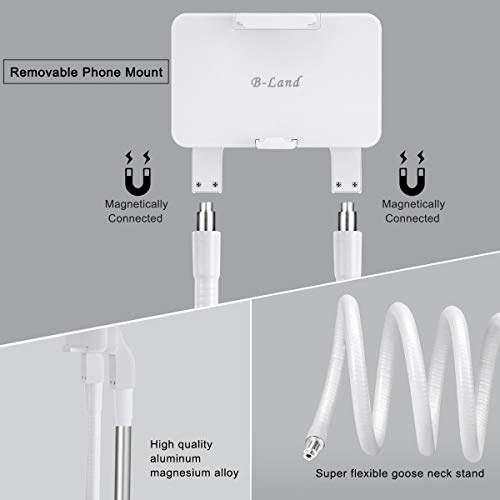 B-Land Cell Phone Holder, Universal Lazy Bracket DIY Mobile Phone Stand - color: White