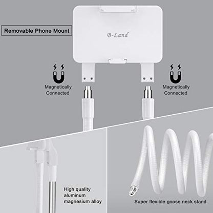 B-Land Cell Phone Holder, Universal Lazy Bracket DIY Mobile Phone Stand - color: White