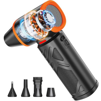 Compressed Air Duster, 360000RPM Electric Air Duster with 10000mAh Battery