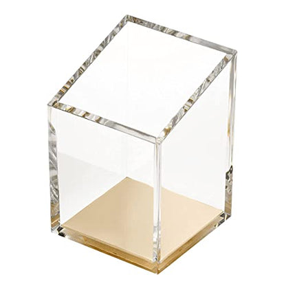 OfficeGoods Acrylic Pen and Pencil Holder, Gold - color: Gold