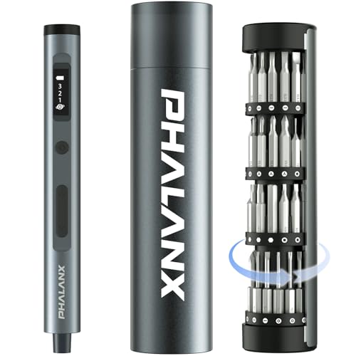 PHALANX 60-in-1 Cordless Precision Screwdriver Tool Kit, Magnetic, Grey - color: Grey-1