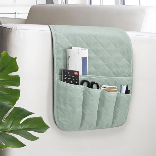 Armchair Caddy for Recliner, Non Slip Sofa Arm Organizer, Sage Green - color: Sage Green