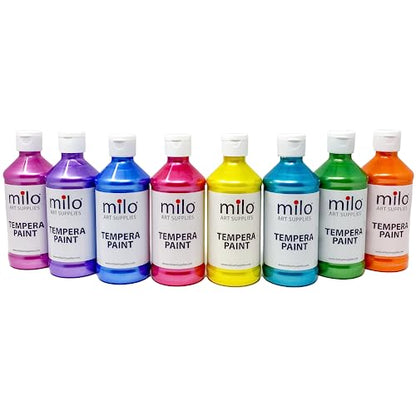milo Sparkle Pearlescent Washable Tempera Paint, 8 Colors, 8 oz Bottles - style: Sparkle Pearlescent 8 x 8 oz Bottles
