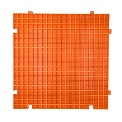 Stained Glass Cutting Mat, Solid Bottom Plastic Grid, Orange, 1 Pack - size: 12"L x 12"W