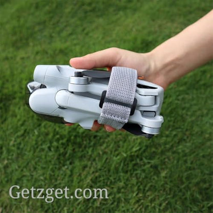 GetZget® Universal Props Holder Belt Compatible with Dji Mini 2, 3, 4 Pro/Mavic 2 Pro, Air 2s, Air 3, 3 pro & Classic Propeller Protector Vel-cro Holder Strap Accessories, Light Grey, Medium
