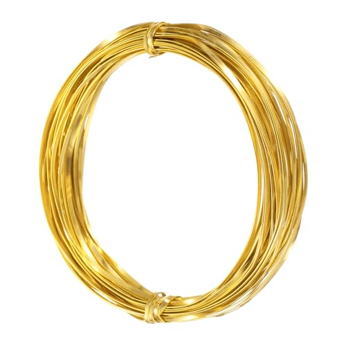 uxcell 2mm Aluminum Craft Flat Wire,33Ft 0.5mm Thickness Yellow - color: Yellow, size: 33Ft