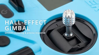 RadioMaster Pocket Crush ELRS Portable Remote Controller Hall Gimbal EdgeTX Built in LED Light Mode 2 (Blue) - color: Blue