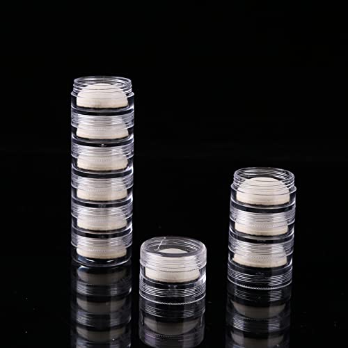Mini Ink Blending Brushes Tools 2 Handle with 42 Refills Replacement Round Foams and 20 Plastic Storage Cases Stackable Jars Set for Scrapbooking Painting Art Supplies Tool Craft Cardmaking Drawing - color: 2 Handle+42 Domed Foam+20 Stackable Jars