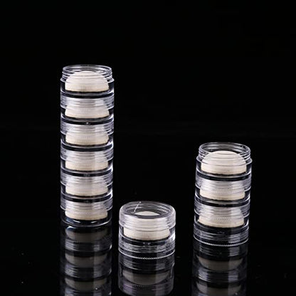 Mini Ink Blending Brushes Tools 2 Handle with 42 Refills Replacement Round Foams and 20 Plastic Storage Cases Stackable Jars Set for Scrapbooking Painting Art Supplies Tool Craft Cardmaking Drawing - color: 2 Handle+42 Domed Foam+20 Stackable Jars