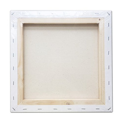 LWR CRAFTS Stretched Canvas 12" X 12" Pack of 6 - size: 12"x12"x6