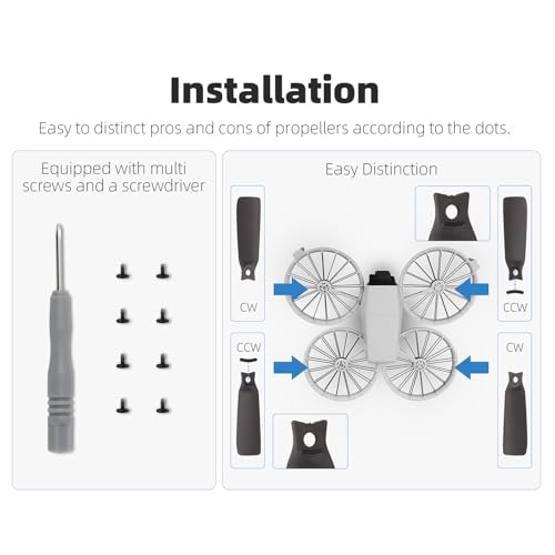 8pcs Flip Propellers Blades Props for DJI Flip, Replacement Quick Release Wing Blade Drone Propellers Spare Parts (Orange)