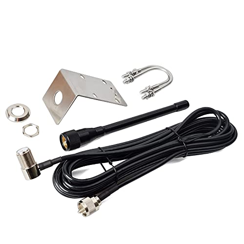 HYS VHF Marine Antenna Low-Profile 156-163MHz w/16.4ft(5m) Cable with PL259