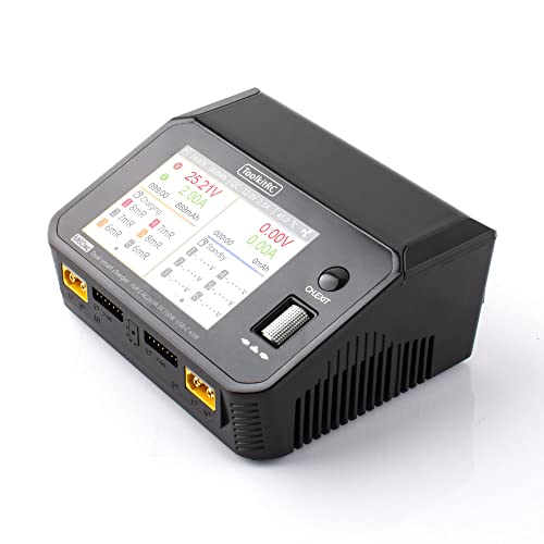 ToolkitRC M6DAC AC 200W DC 700W 15A*2 USB-C 65W QC3.0 Dual Channel Smart Lipo Battery Charger Discharger for 1-6S Lipo LiHV Lipo Battery