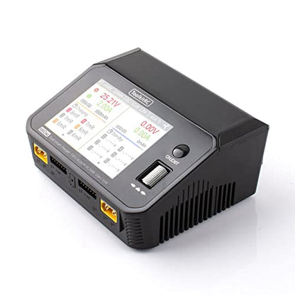 ToolkitRC M6DAC AC 200W DC 700W 15A*2 USB-C 65W QC3.0 Dual Channel Smart Lipo Battery Charger Discharger for 1-6S Lipo LiHV Lipo Battery