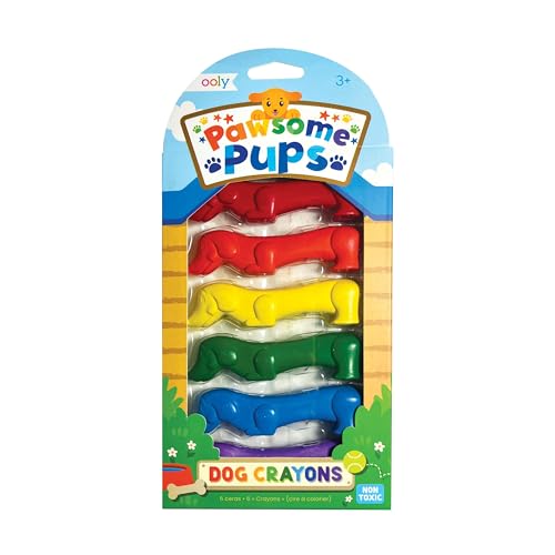 OOLY Pawsome Pups Dog-Shaped Crayons for Kids, Set of 6 - style: Pawsome Pups