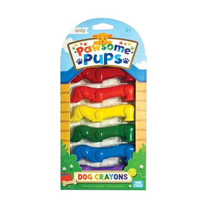 OOLY Pawsome Pups Dog-Shaped Crayons for Kids, Set of 6 - style: Pawsome Pups