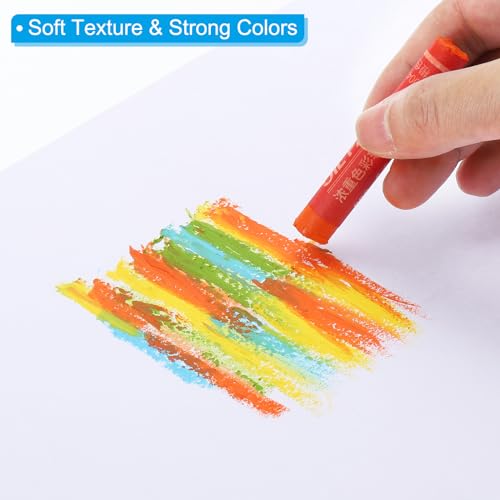 PATIKIL Yellow Green Oil Pastels, 12Pcs Soft Oil Crayons Creamy Pastels Stick Art Supplies for Art Painting Drawing Blending Graffiti for Artists Beginners - color: Yellow Green