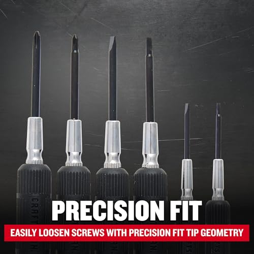 CRAFTSMAN 6 Piece Precision Screwdriver Set, Mini Screwdriver Set for Watch Jewelry Eyeglass Computer Repair (CMHT68012)
