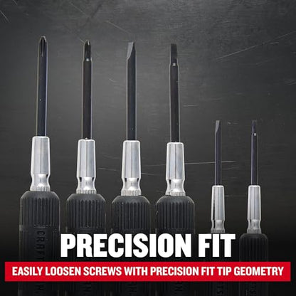 CRAFTSMAN 6 Piece Precision Screwdriver Set, Mini Screwdriver Set for Watch Jewelry Eyeglass Computer Repair (CMHT68012)
