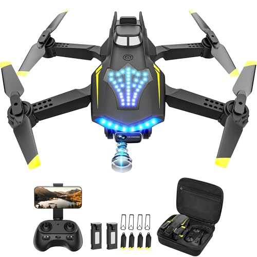 Drone with Camera-Drone for Kids with Cool Lights & 2 Batteries