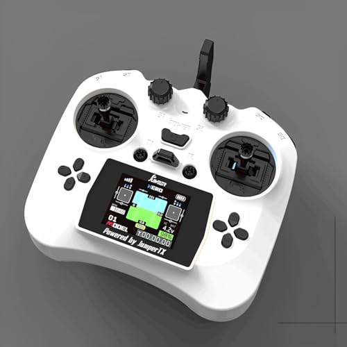ARJSTY Jumper 2.4G 101mW Smart Color Screen Built In ELRS Radio Controller Hall Sensor Gimbals White - color: White