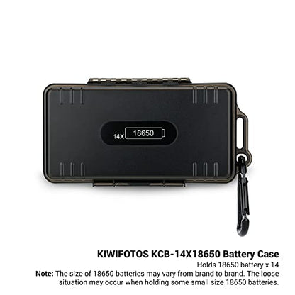 14 Slots 18650 Battery Storage Organizer Case Compact & Waterproof - color: 14 Slots 18650 Battery Case