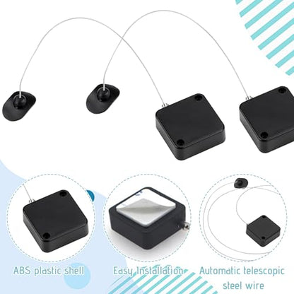 6 Pcs 6.5 Ft Retractable Remote Control Tether, Remote Control Leash with Adjustable Lock Strap TV Remote Tether for TV and DVD Remotes, Game Controllers, Tablets and Showrooms, Remote Rescue