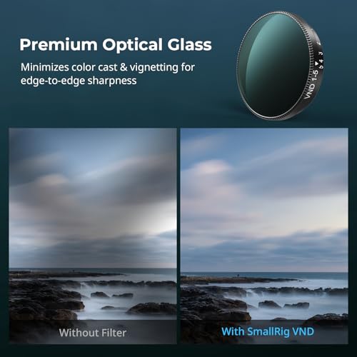 SmallRig Nano VND 1-5 Stop Filter for DJI Osmo Nano, Variable ND2-ND32 Filter, Adjustable ND Filters, Made of Multicoated HD Optical Glass, Includes Storage Case - style: VND Filter