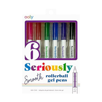 Ooly Seriously Smooth Rollerball Gel Pens, Set of 6, 1.0mm - style: Seriously Smooth Rollerball