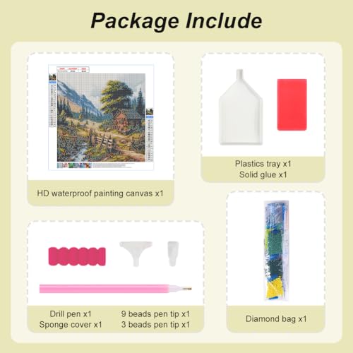 FHBUBPUP Landscape Diamond Art Kits for Adults, Diamond Painting Kits