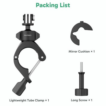 AKASO Bike Pole Mount Motorcycle Handlebar Clamp Mount for Action Cameras