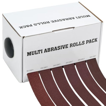 Emery Cloth Roll, 6Rolls 8 Meters Abrasive Sandpaper Roll - size: 6Rolls 26FT