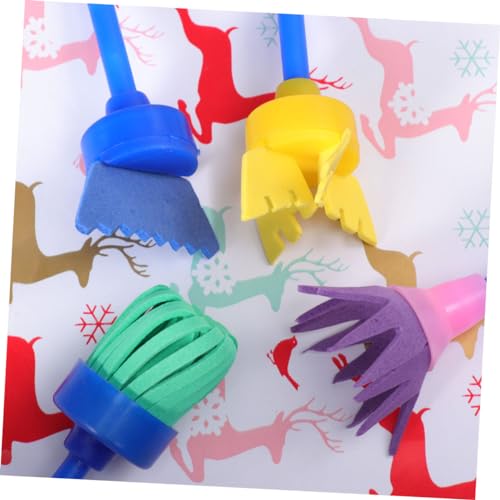 Lurrose 8Pcs Paint Sponges for Kids, Sponge Paint Brushes for Art Crafts