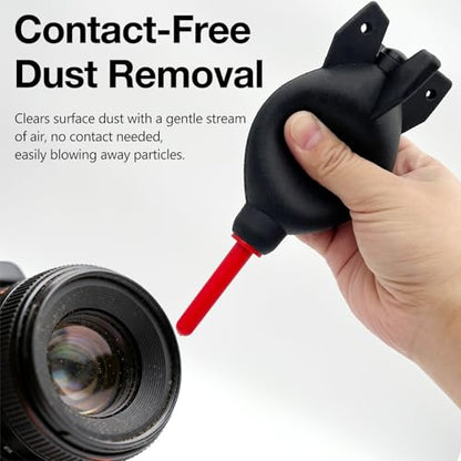 Rocket-Style Rubber Air Blower Dust Cleaner for DSLR Camera, Lens, and Keyboard – Red Duster