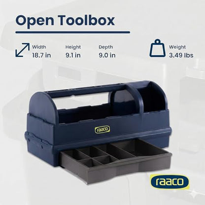 Raaco Open Portable Tool Box Organizer with Handle - Hand-Held Storage - style: Open