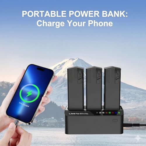 200W Fast Charging Hub for DJI Mavic 3 3pro Classic/Cine/Enterprise Battery and Controller, Three-Channel Parallel, Mavic 3 Pro Battery Charger with Discharge Storage, Drone Accessories
