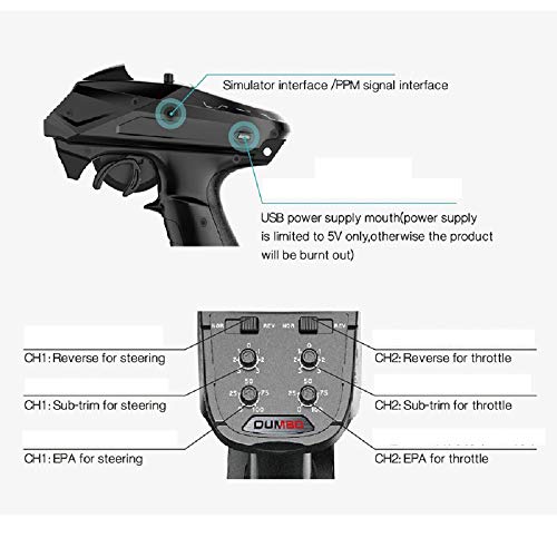 X4 4CH RC Radio System Transmitter and Receiver X6F 2.4ghz Remote Controller for RC Car Boat Tanks(Distance 400m-500m) Controller Transmitter
