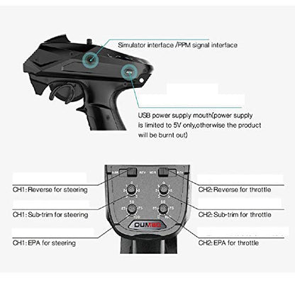 X4 4CH RC Radio System Transmitter and Receiver X6F 2.4ghz Remote Controller for RC Car Boat Tanks(Distance 400m-500m) Controller Transmitter