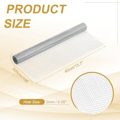 PATIKIL Sculpting Wire Mesh, 15.7" x 10ft Aluminum Wire Mesh Roll for Sculpting Modeling Arts Crafts Clay DIY Projects Model Train Scenery Jewelry Masks Home Decor Art, Silver - size: 15.7" x 10ft