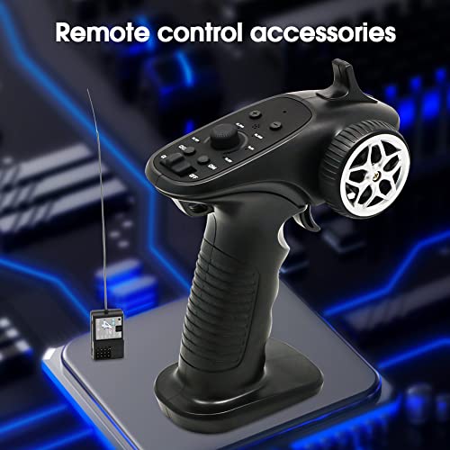 2.4ghz RC Controller 4CH Remote and Receiver Digital Radio Transmitter for RC Car Boat Tank (Updated Version)