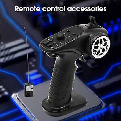2.4ghz RC Controller 4CH Remote and Receiver Digital Radio Transmitter for RC Car Boat Tank (Updated Version)