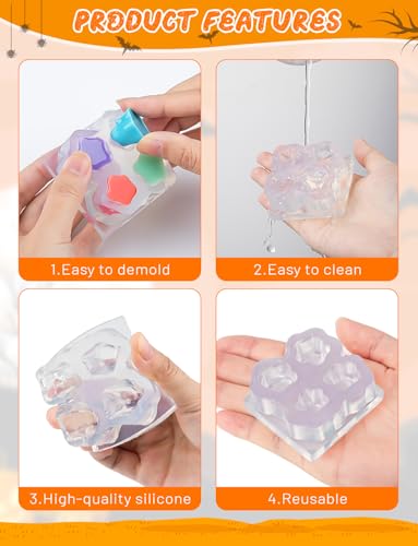 2 Pcs Mini Cute Ghost Figurines Silicone Mold - color: 2 Pcs Ghost2 White