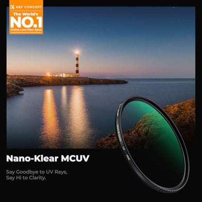 K&F CONCEPT 49mm MCUV Lens Protection Filter Ultra Slim 18 Multi-Coating - size: 49mm