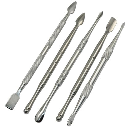 Jiozermi 5 Pack Wax Carving Tools, Stainless Steel Sculpting Tools - color: Silver, size: 5 Pcs