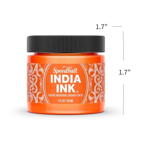 Speedball India Ink, Citrine, 1-Ounce - color: Citrine, size: 1 fl oz
