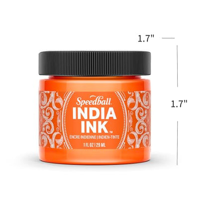 Speedball India Ink, Citrine, 1-Ounce - color: Citrine, size: 1 fl oz