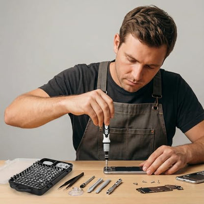115-in-1 Precision Screwdriver Set, Durable Electronics Repair Tool Kit for Phone, Mac, Computer, Watch, Console, Doorbell, Electronic, Laptop,Eyeglass, Electronic,Tools Gift Tech Gadgets for Men