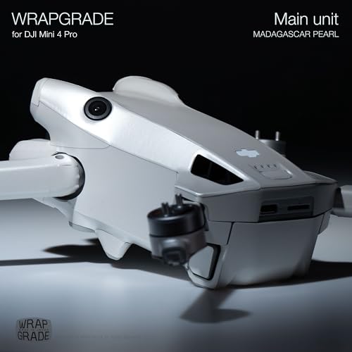 WRAPGRADE Skin Stickers Compatible with DJI Mini 4 Pro | Full Wrap (Madagascar Pearl) - color: Madagascar Pearl